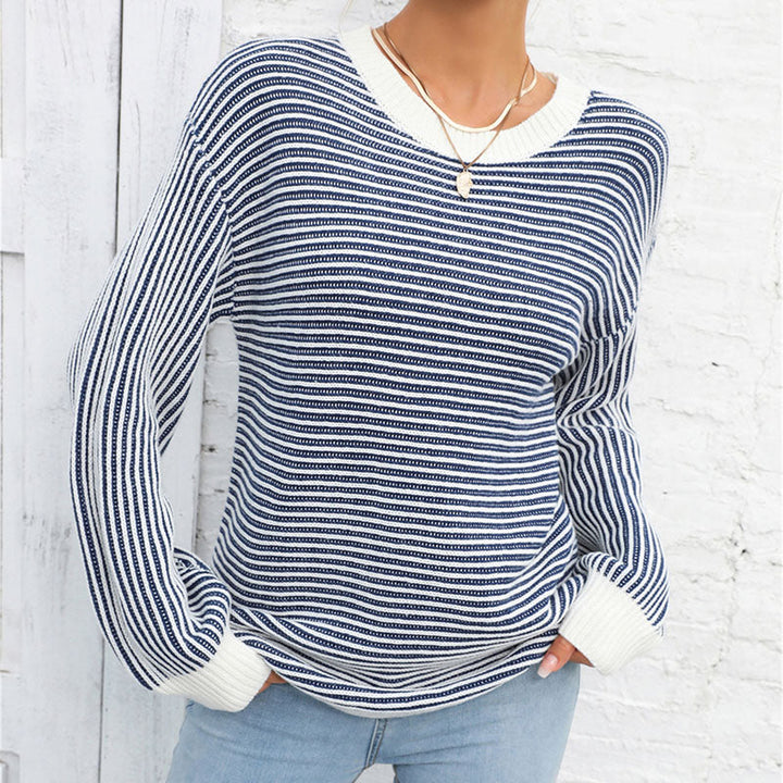 Suéter De Tricot Rayado Casual