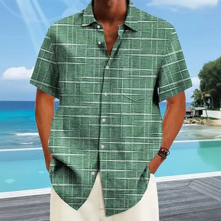 Elvoria | Camisa elegante de rayas y cuadros