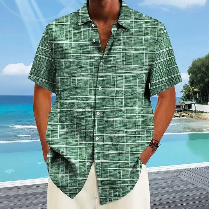 Elvoria | Camisa elegante de rayas y cuadros