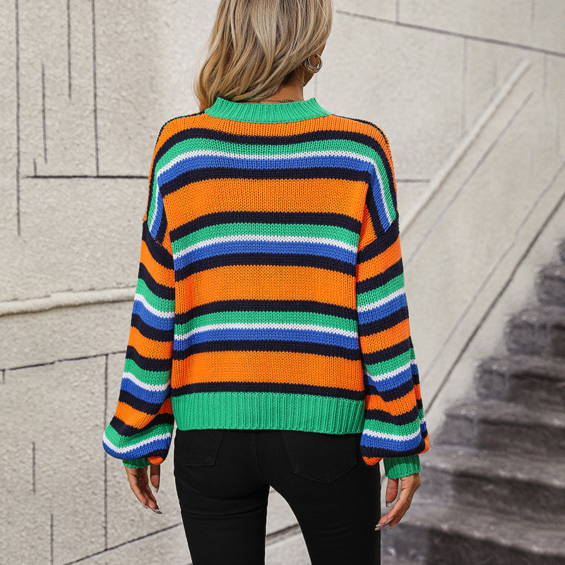 Pull De Tricot Rayado Casual