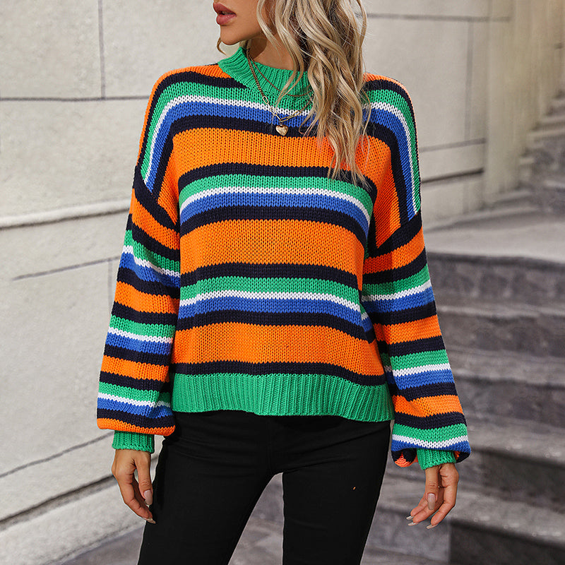 Pull De Tricot Rayado Casual