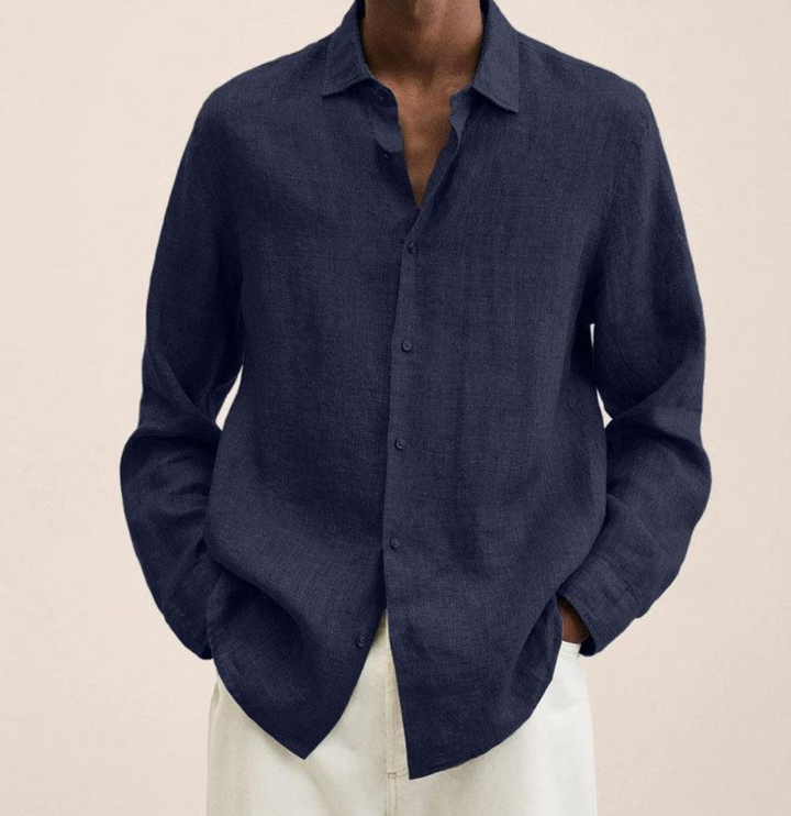 Elvoria | Camisa Clásica de Lino para Hombre
