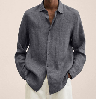 Elvoria | Camisa Clásica de Lino para Hombre
