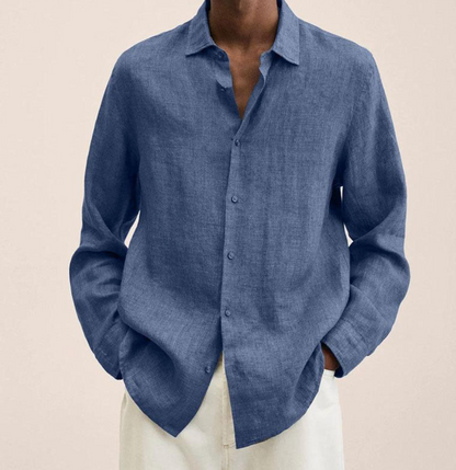 Elvoria | Camisa Clásica de Lino para Hombre