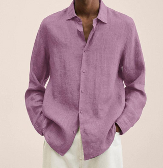 Elvoria | Camisa Clásica de Lino para Hombre