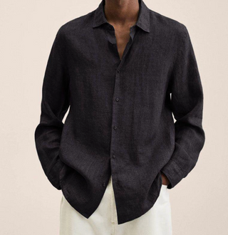 Elvoria | Camisa Clásica de Lino para Hombre