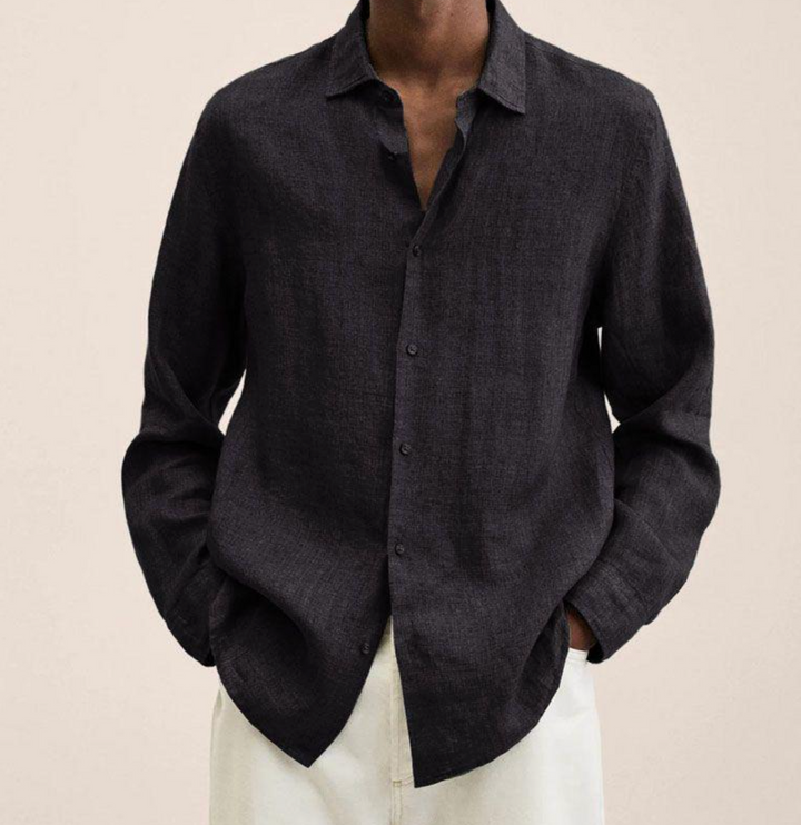 Elvoria | Camisa Clásica de Lino para Hombre