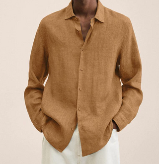 Elvoria | Camisa Clásica de Lino para Hombre