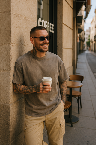 Elvoria | Conjunto de Camisetas de Algodón Esenciales Oversized – Paquete de 3