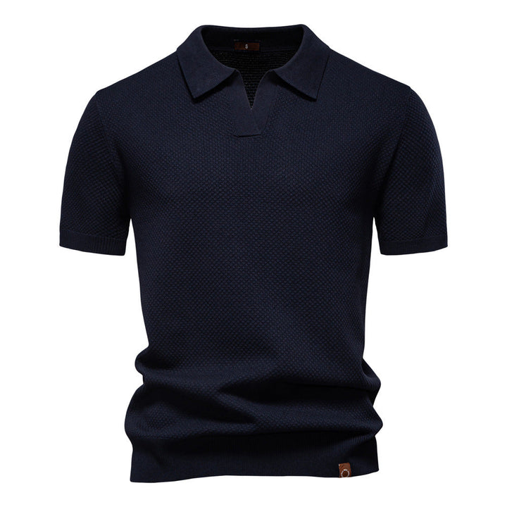 Elvoria | Polo Elegance - Camiseta polo con cuello abierto y ligera estructura