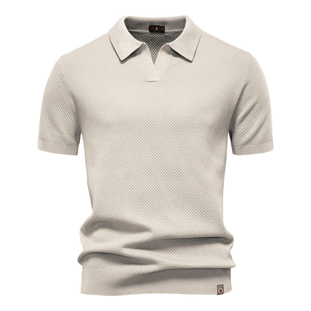 Elvoria | Polo Elegance - Camiseta polo con cuello abierto y ligera estructura
