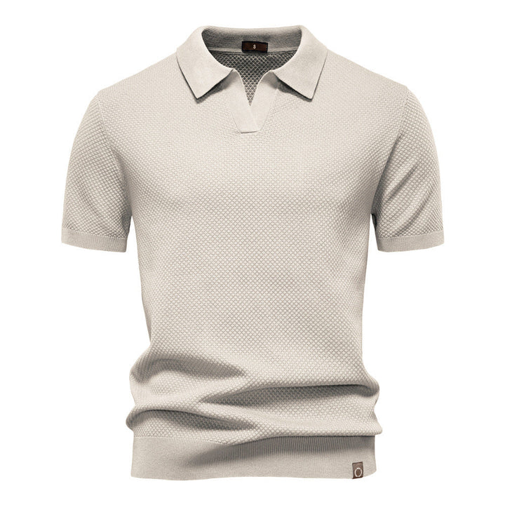 Elvoria | Polo Elegance - Camiseta polo con cuello abierto y ligera estructura