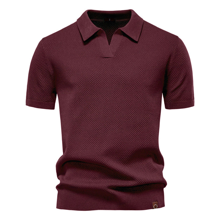 Elvoria | Polo Elegance - Camiseta polo con cuello abierto y ligera estructura