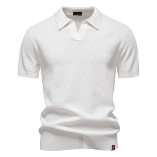 Elvoria | Polo Elegance - Camiseta polo con cuello abierto y ligera estructura