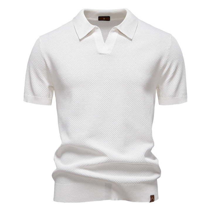 Elvoria | Polo Elegance - Camiseta polo con cuello abierto y ligera estructura