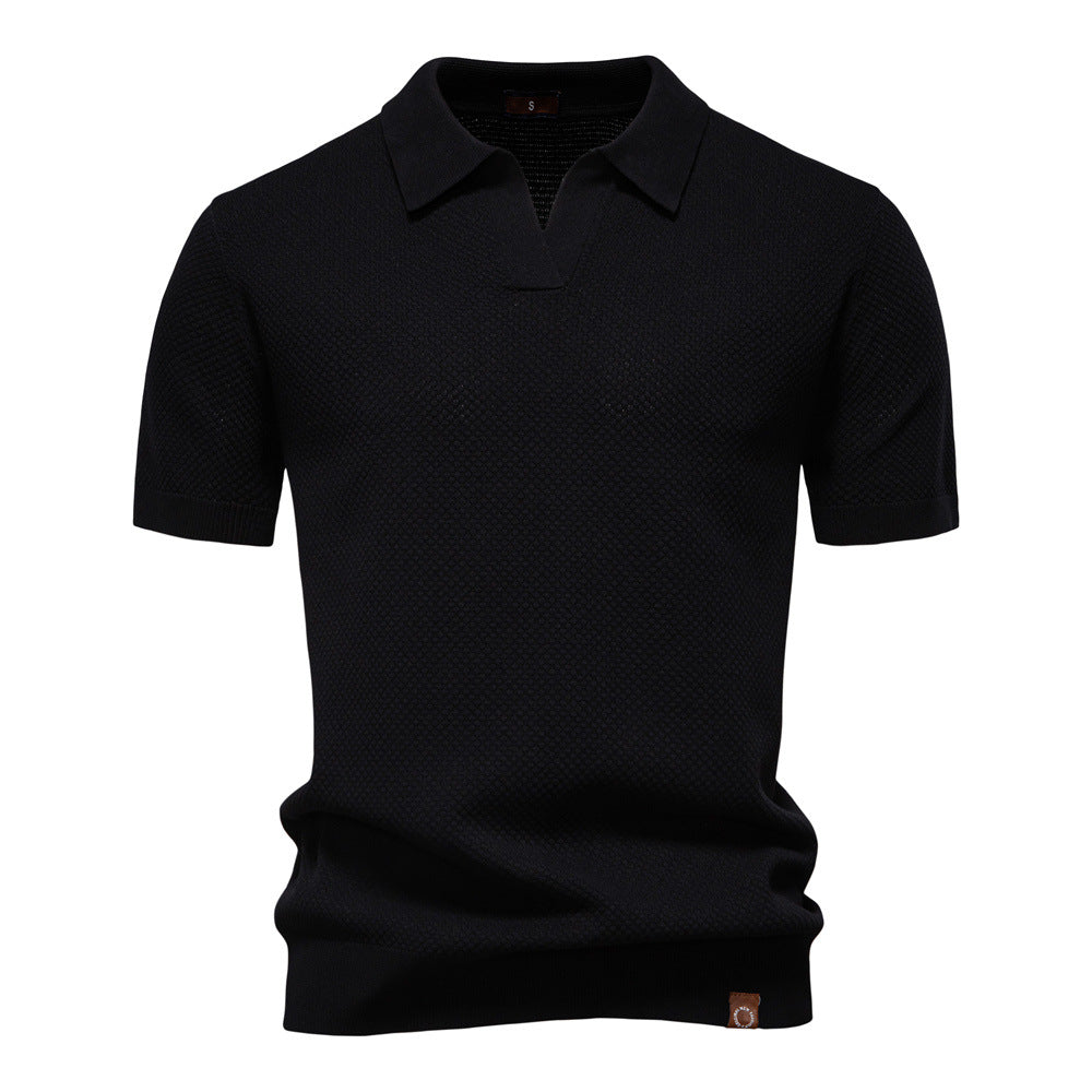 Elvoria | Polo Elegance - Camiseta polo con cuello abierto y ligera estructura