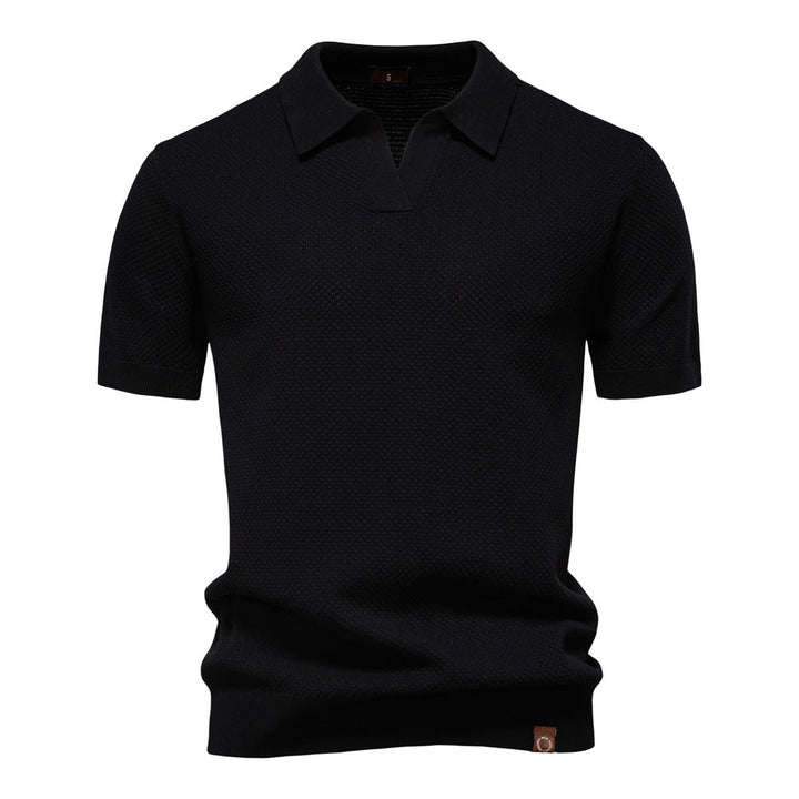 Elvoria | Polo Elegance - Camiseta polo con cuello abierto y ligera estructura