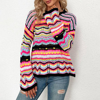 Pull De Tricot Rayé Colorido