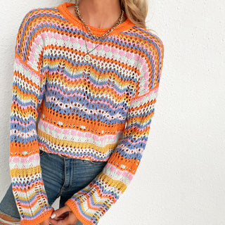 Pull De Tricot Rayé Colorido