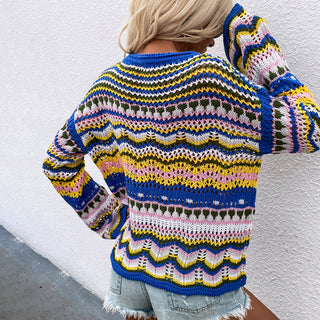 Pull De Tricot Rayé Colorido