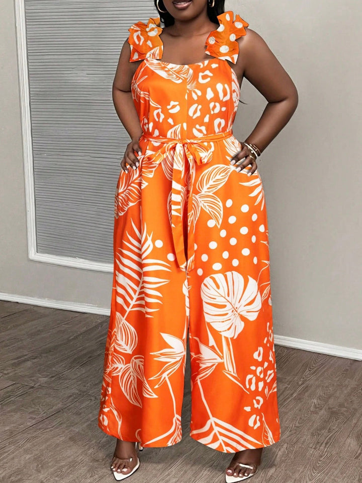 Mono con estampado floral de talla cómoda