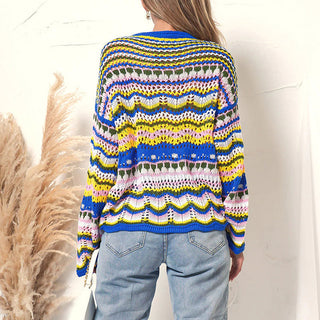 Pull De Tricot Rayé Colorido