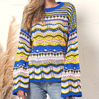 Pull De Tricot Rayé Colorido