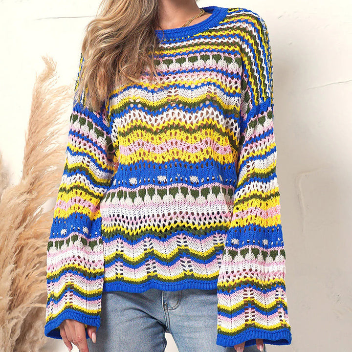 Pull De Tricot Rayé Colorido
