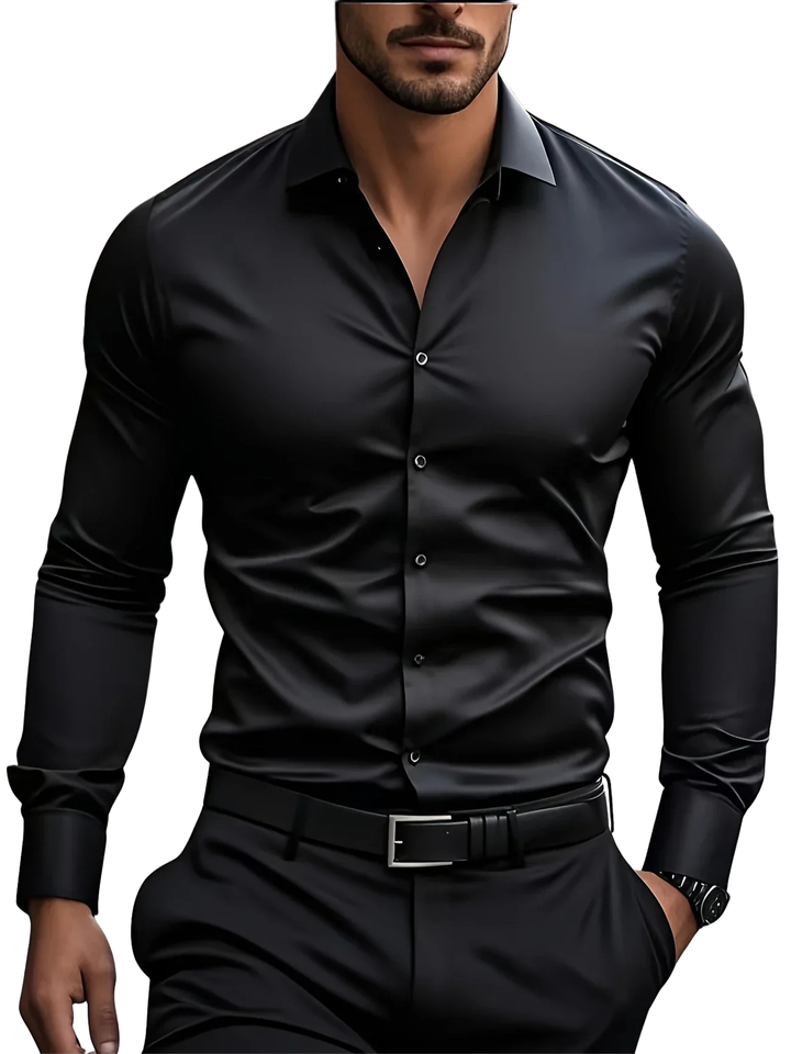 Elvoria | Camisa elegante de manga larga con botones