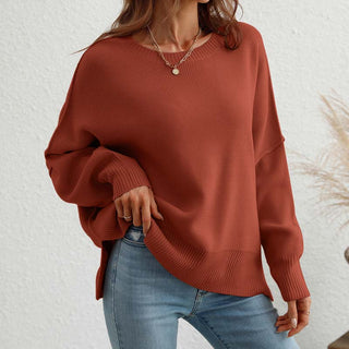 Suéter De Punto Casual De Color Sólido