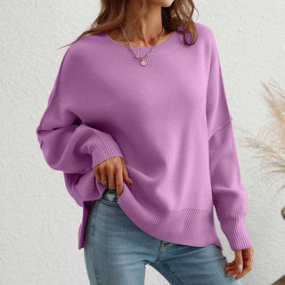 Suéter De Punto Casual De Color Sólido