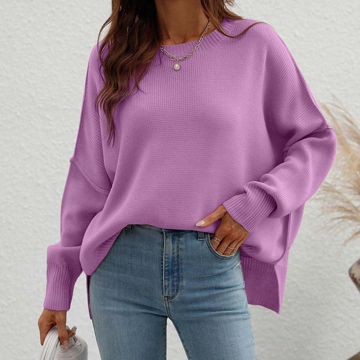 Suéter De Punto Casual De Color Sólido