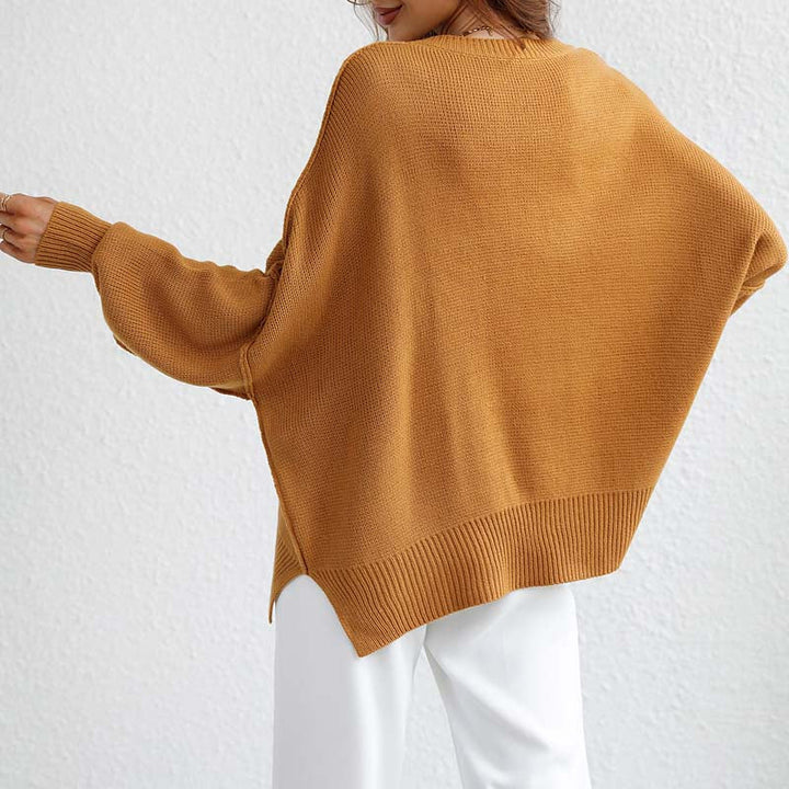 Suéter De Punto Casual De Color Sólido