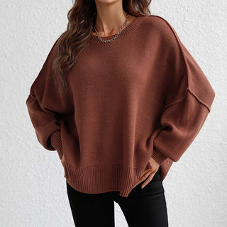 Suéter De Punto Casual De Color Sólido