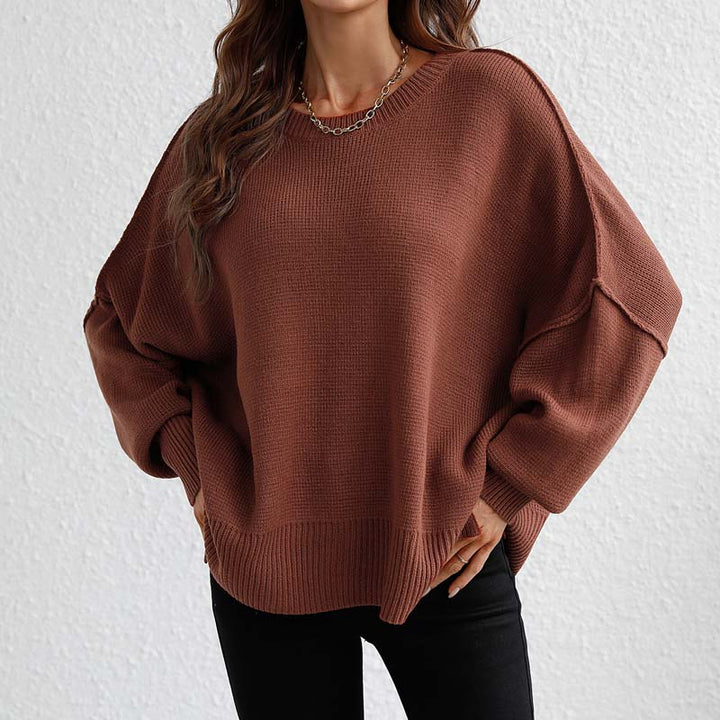 Suéter De Punto Casual De Color Sólido