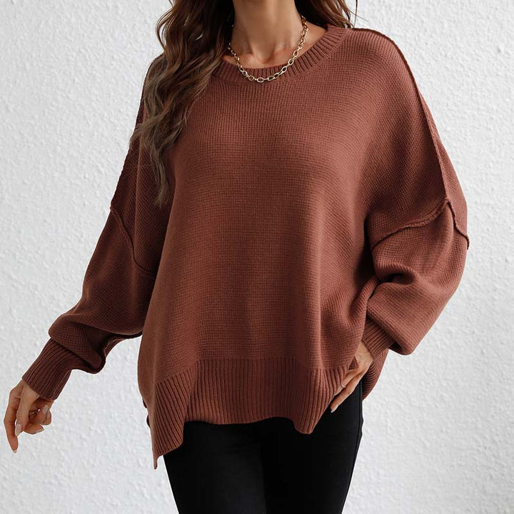 Suéter De Punto Casual De Color Sólido