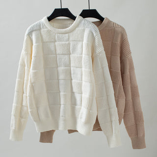 Suéter de Tricot Vintage Desenfadado
