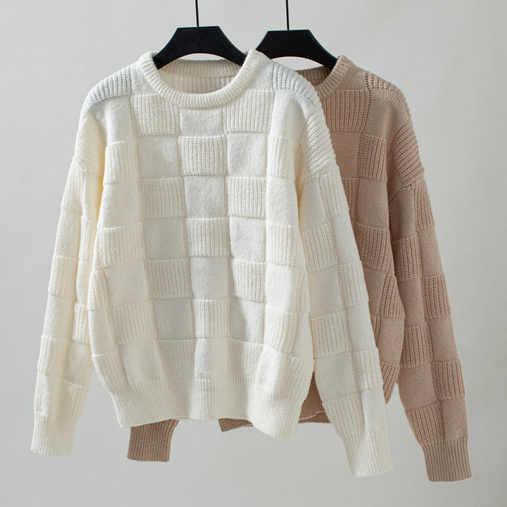 Suéter de Tricot Vintage Desenfadado