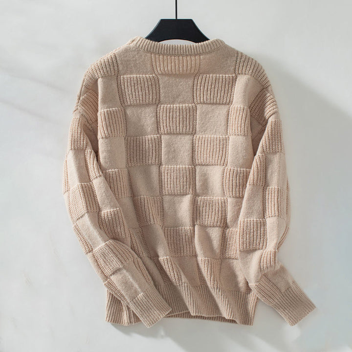 Suéter de Tricot Vintage Desenfadado