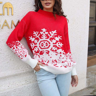 Jersey de Navidad en Jacquard de Copo de Nieve