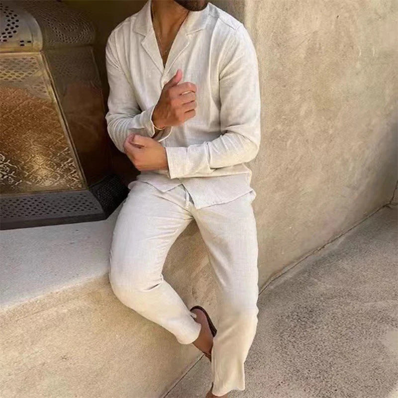 Elvoria | Conjunto de Lino de Verano para Hombre