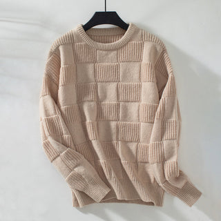 Suéter de Tricot Vintage Desenfadado