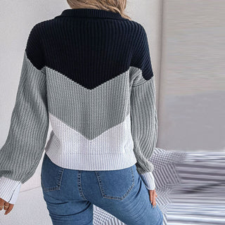 Suéter De Tricot A Rayas De Colores