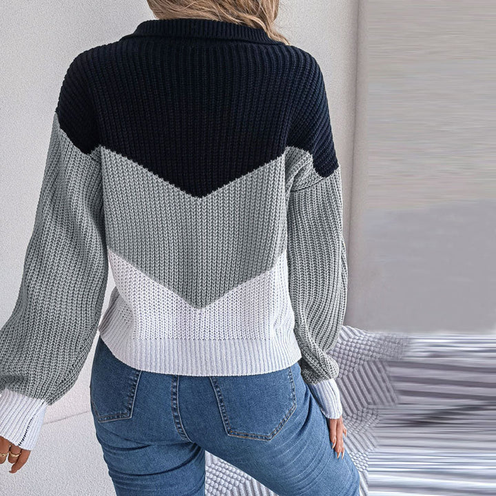 Suéter De Tricot A Rayas De Colores