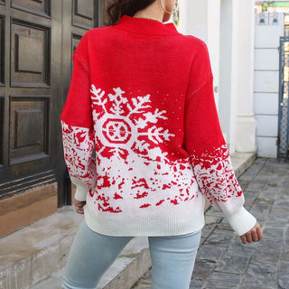 Jersey de Navidad en Jacquard de Copo de Nieve