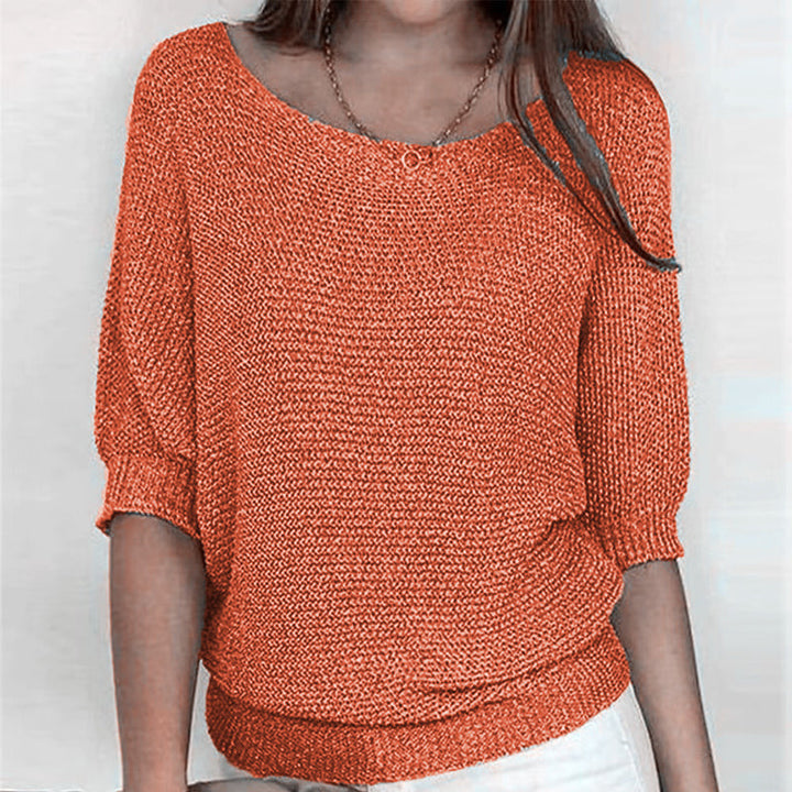Suéter Casual de Color Sólido