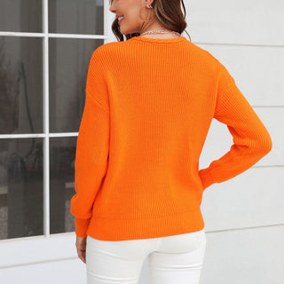 Jersey De Punto Casual De Color Sólido