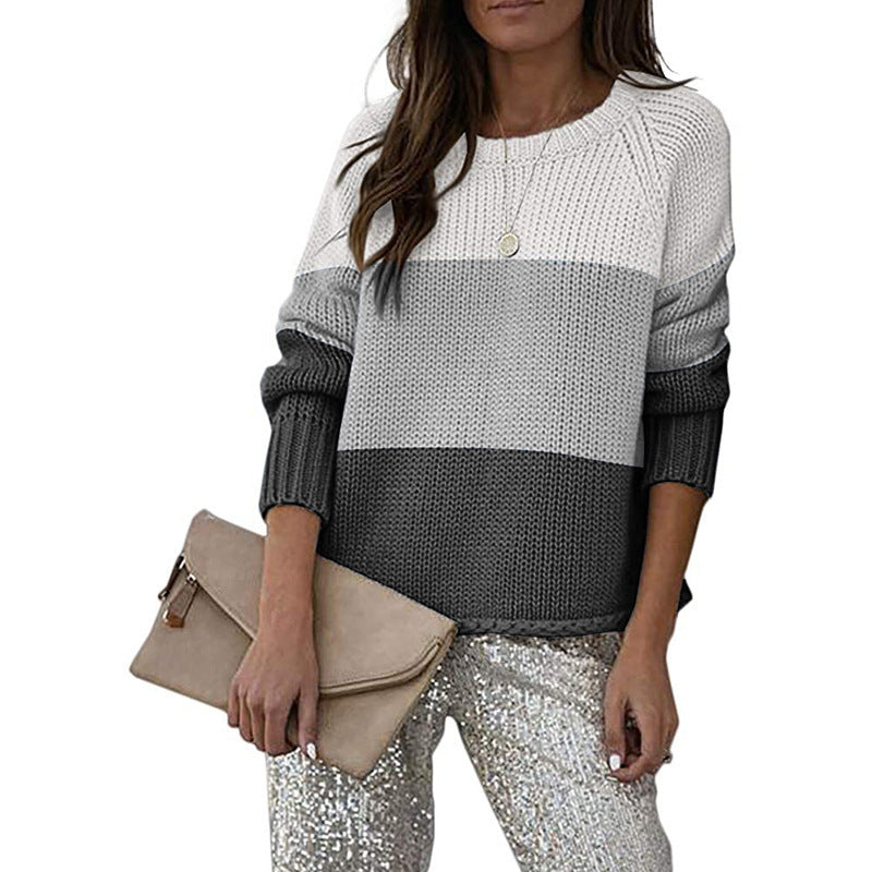 Suéter De Tricot A Rayas De Colores