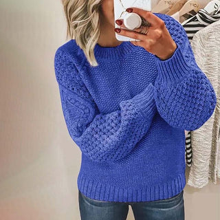Suéter De Tricot Casual De Color Sólido