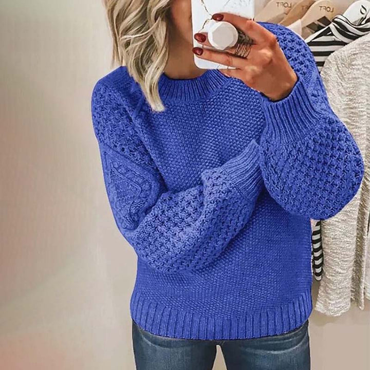 Suéter De Tricot Casual De Color Sólido